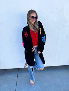 BLAKELEY COLLECTION Harmony Flower Knit Cardigan