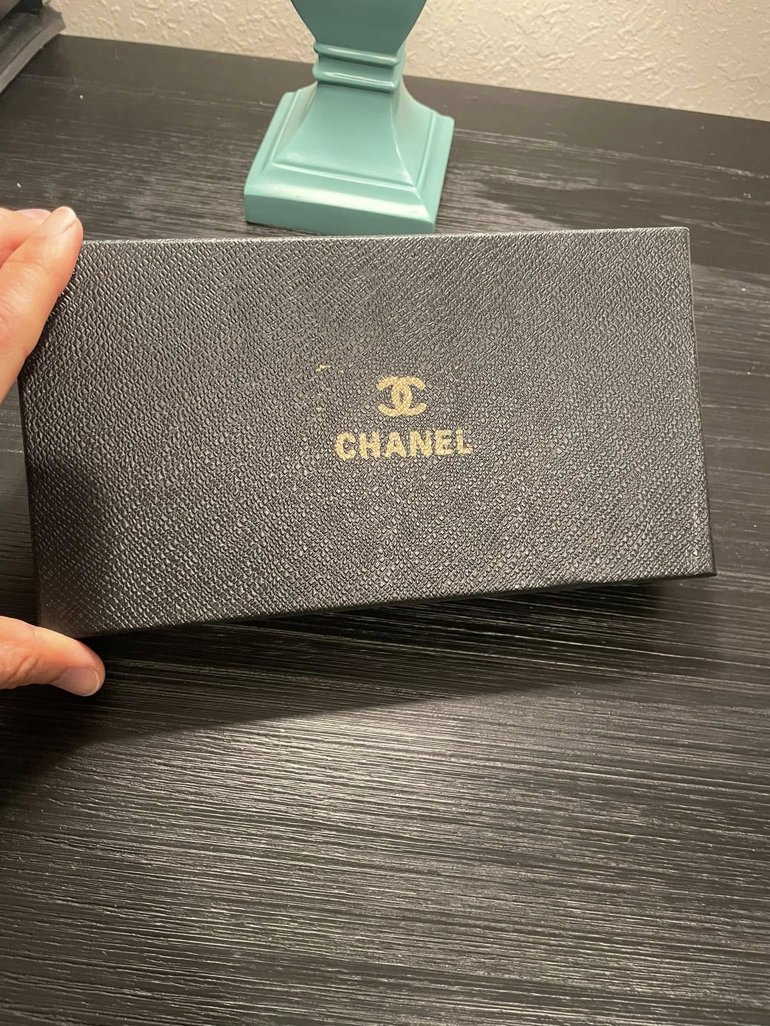 Black Tri-Fold Wallet with Box