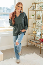 Load image into Gallery viewer, She&#39;s Not Wrong Hooded V-Neck Pullover
