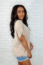 Load image into Gallery viewer, Easy Style Basic Mineral Wash Top in Ash Mocha
