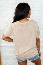 Load image into Gallery viewer, Easy Style Basic Mineral Wash Top in Ash Mocha
